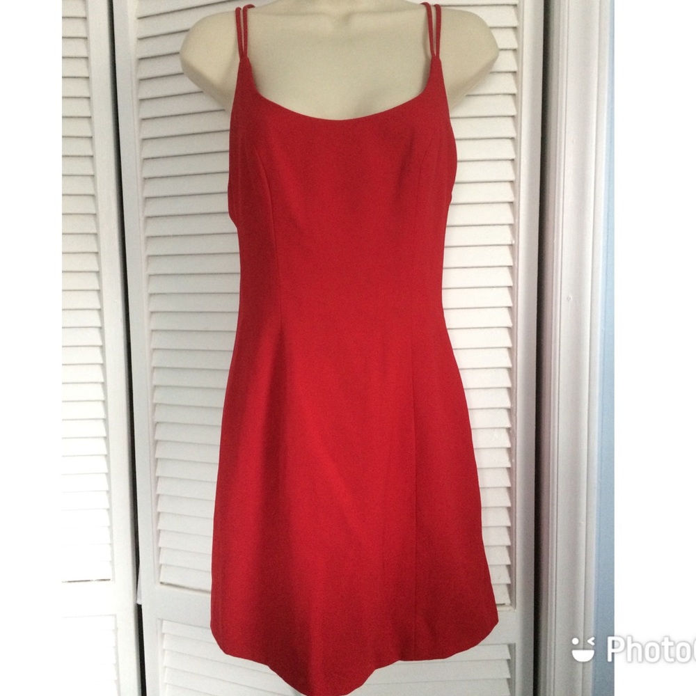 Vintage Tempo Paris Red Cocktail Dress
